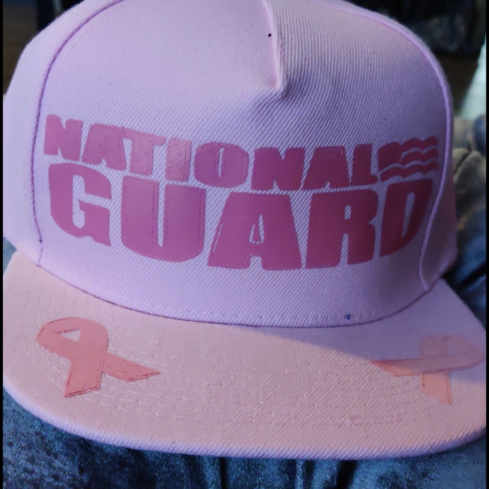 National Guard Cancer Pink Ribbon cap